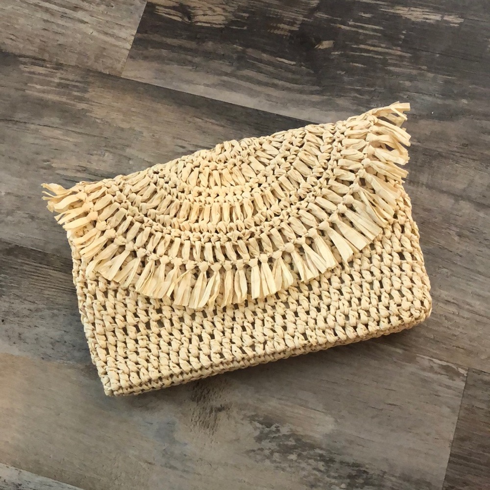 ASOS straw clutch